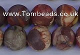 CRH515 15.5 inches 14mm round matte rhyolite gemstone beads