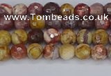 CRH518 15.5 inches 4mm faceted round rhyolite gemstone beads