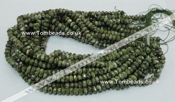 CRH52 15.5 inches 5*8mm faceted rondelle rhyolite beads wholesale