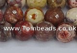 CRH521 15.5 inches 10mm faceted round rhyolite gemstone beads