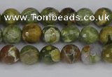 CRH526 15.5 inches 4mm faceted round rhyolite beads wholesale