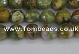 CRH527 15.5 inches 6mm faceted round rhyolite beads wholesale