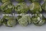 CRH538 15.5 inches 12mm faceted nuggets rhyolite gemstone beads