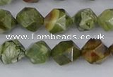 CRH542 15.5 inches 8mm faceted nuggets rhyolite beads wholesale