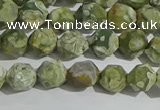 CRH553 15.5 inches 6mm faceted nuggets matte rhyolite gemstone beads