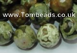 CRH60 15.5 inches 18mm faceted round rhyolite beads wholesale