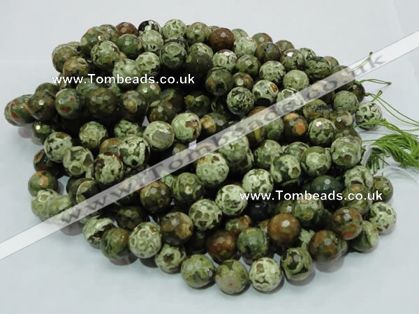 CRH60 15.5 inches 18mm faceted round rhyolite beads wholesale