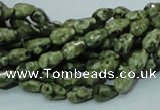 CRH62 15.5 inches 6*8mm faceted teardrop rhyolite beads wholesale