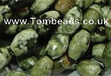 CRH67 15.5 inches 8*13mm faceted rice rhyolite beads wholesale