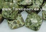 CRH75 15.5 inches 20*20mm faceted rhombic rhyolite beads wholesale