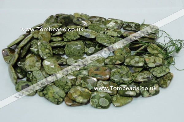 CRH80 15.5 inches 15*20mm faceted rectangle rhyolite beads wholesale