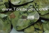 CRH82 15.5 inches 22*30mm faceted rectangle rhyolite beads wholesale