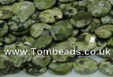 CRH89 15.5 inches 10*14mm faceted oval rhyolite beads wholesale