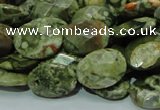 CRH91 15.5 inches 16*20mm faceted oval rhyolite beads wholesale