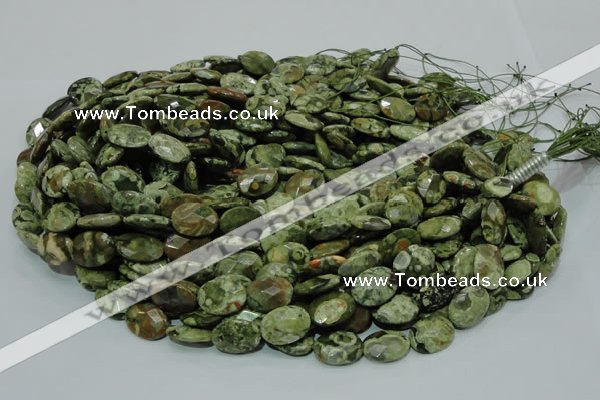 CRH91 15.5 inches 16*20mm faceted oval rhyolite beads wholesale