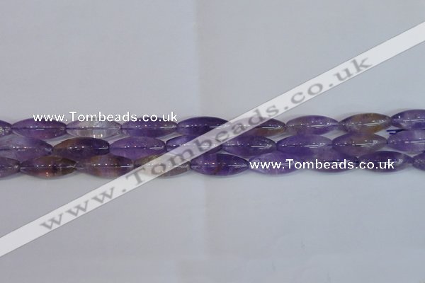 CRI100 15.5 inches 12*30mm rice natural ametrine gemstone beads