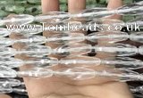 CRI144 15.5 inches 10*30mm faceted rice white crystal beads