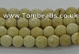 CRI210 15.5 inches 4mm faceted round riverstone beads wholesale