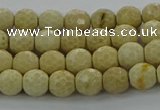 CRI211 15.5 inches 6mm faceted round riverstone beads wholesale