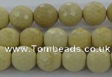 CRI212 15.5 inches 8mm faceted round riverstone beads wholesale