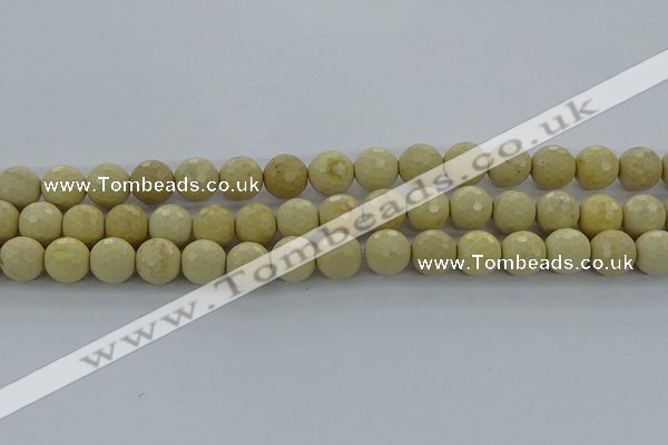 CRI214 15.5 inches 12mm faceted round riverstone beads wholesale