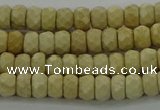 CRI220 15.5 inches 4*6mm faceted rondelle riverstone beads