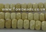 CRI221 15.5 inches 5*8mm faceted rondelle riverstone beads