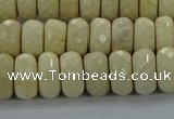 CRI223 15.5 inches 8*12mm faceted rondelle riverstone beads