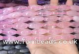 CRI300 15.5 inches 10*25mm rice rose quartz gemstone beads