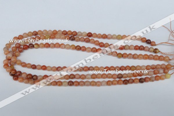 CRJ200 15.5 inches 6mm round natural red jade gemstone beads