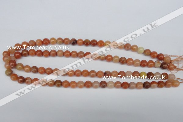 CRJ201 15.5 inches 8mm round natural red jade gemstone beads