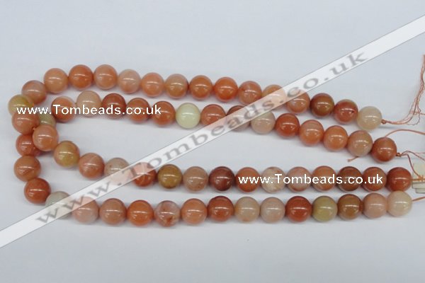 CRJ203 15.5 inches 12mm round natural red jade gemstone beads