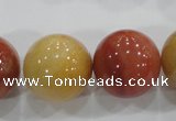 CRJ419 15.5 inches 20mm round red & yellow jade beads wholesale