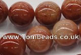 CRJ505 15.5 inches 14mm round red jade gemstone beads