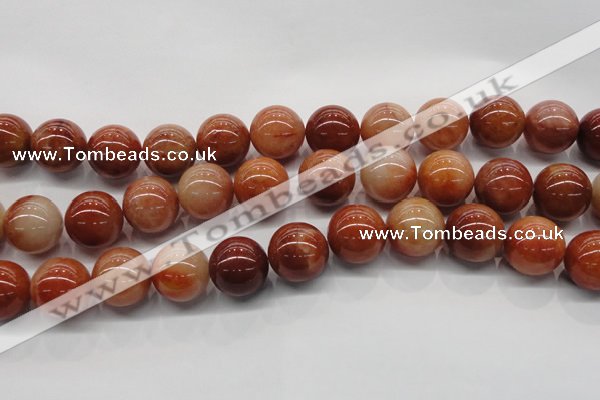 CRJ506 15.5 inches 16mm round red jade gemstone beads