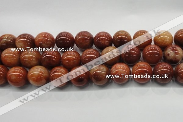 CRJ507 15.5 inches 18mm round red jade gemstone beads