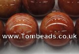 CRJ508 15.5 inches 20mm round red jade gemstone beads