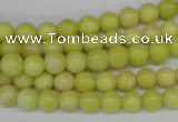 CRO02 15.5 inches 6mm round lemon jade gemstone beads wholesale