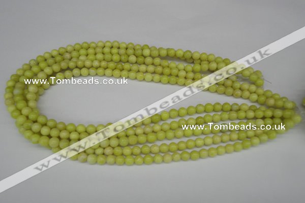 CRO02 15.5 inches 6mm round lemon jade gemstone beads wholesale