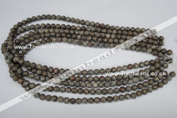 CRO07 15.5 inches 6mm round Chinese leopard skin jasper beads