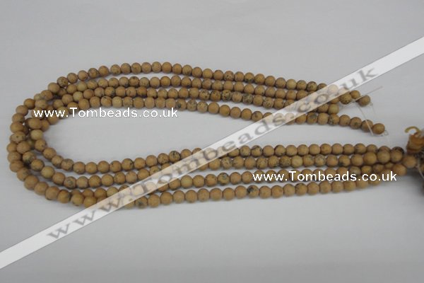 CRO08 15.5 inches 6mm round Chinese picture jasper beads wholesale