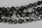 CRO10 15.5 inches 6mm round black water jasper beads wholesale