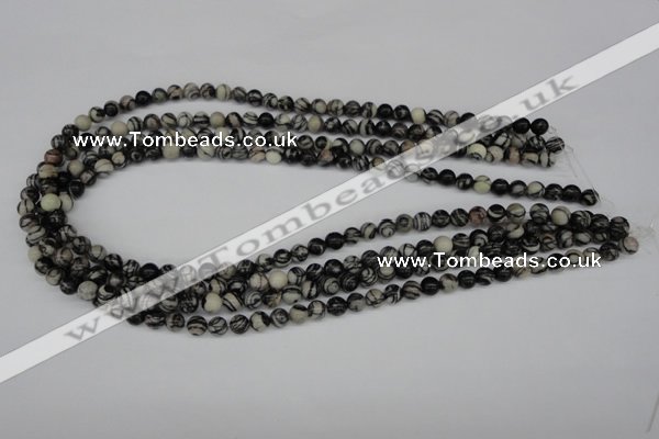 CRO10 15.5 inches 6mm round black water jasper beads wholesale