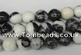 CRO100 15.5 inches 8mm round black & white jasper beads wholesale