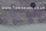 CRO1010 15.5 inches 4mm round matte amethyst gemstone beads