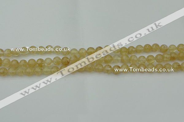 CRO1020 15.5 inches 4mm round yellow watermelon quartz beads