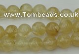 CRO1021 15.5 inches 6mm round yellow watermelon quartz beads