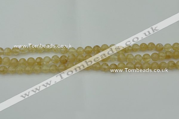 CRO1021 15.5 inches 6mm round yellow watermelon quartz beads