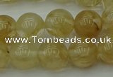 CRO1023 15.5 inches 10mm round yellow watermelon quartz beads