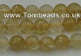 CRO1030 15.5 inches 4mm faceted round yellow watermelon quartz beads